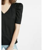 Express Puffed Sleeve V Neck Blouse