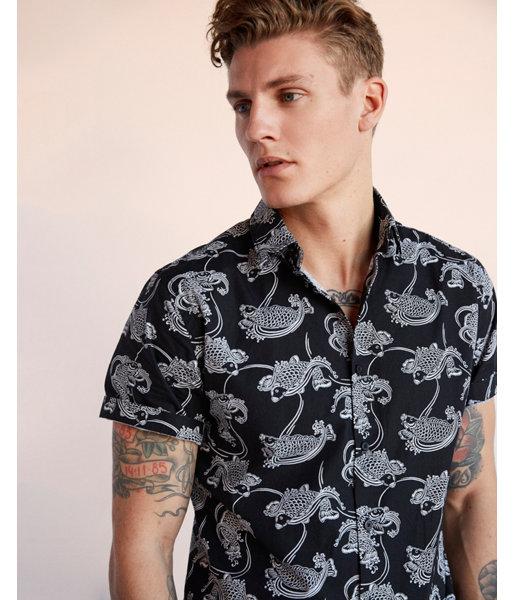 Express Mens Soft Wash Fish Short Sleeve Cotton