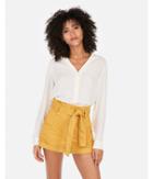Express Womens Super High Waisted Paperbag Waist Stretch+