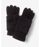Express Womens Black Popcorn Knit Gloves