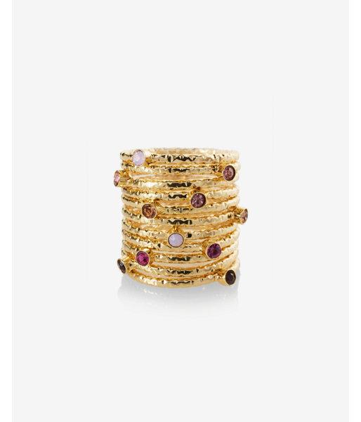 Express Set Of 10 Stone Embellished Rings