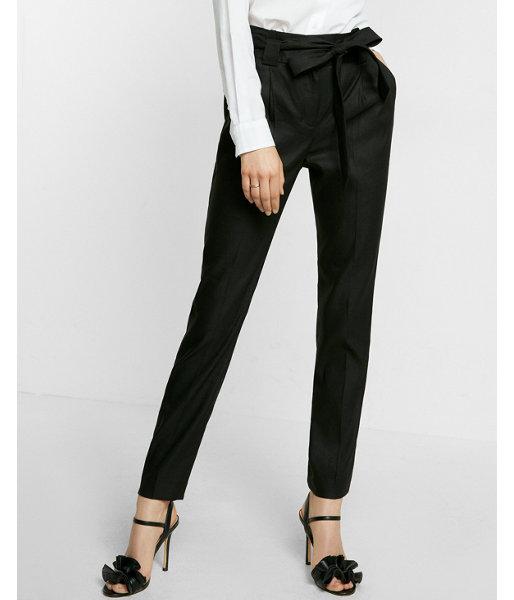 Express Linen Blend Belted Ankle Pant
