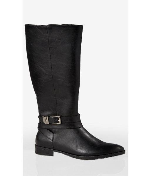 Express Women's Shoes Tall Zip-up Buckle Boot