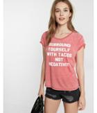 Express Womens Express One Eleven Tacos Boxy Crew Neck Tee