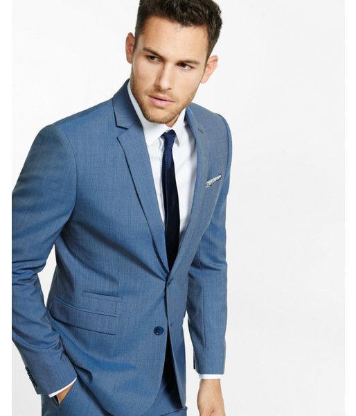 Express Mens Express Mens Slim Photographer Navy Mini Texture Stripe Wool