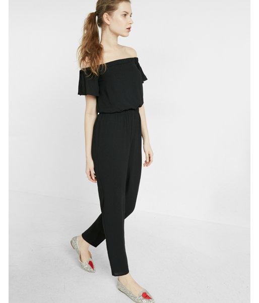 Express Womens Off The Shoulder Tie Shoulder Jumpsuit