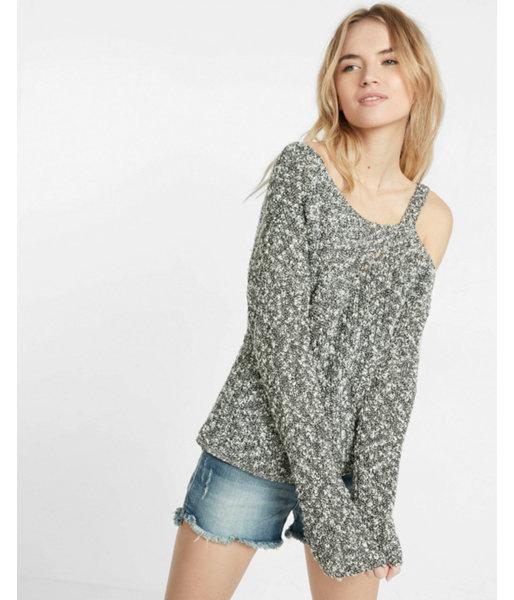 Express Womens One Shoulder Hi-lo Pullover