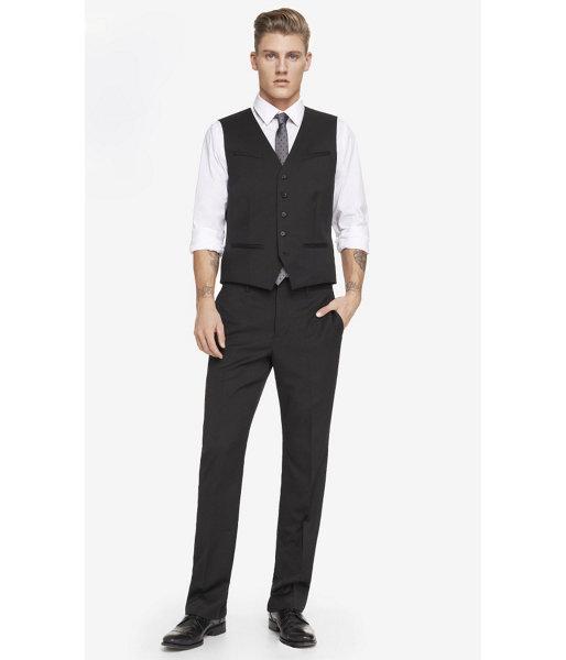 Express Men's Vests Slim Photographer Stretch Wool