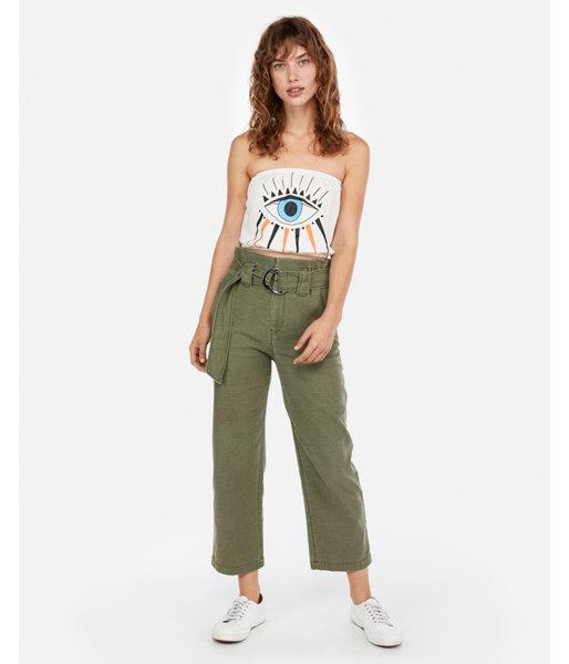 Express Womens Express One Eleven Eye Graphic Tube Top