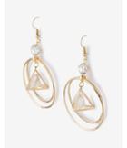 Express Womens Floating Pyramid Chandelier Earring