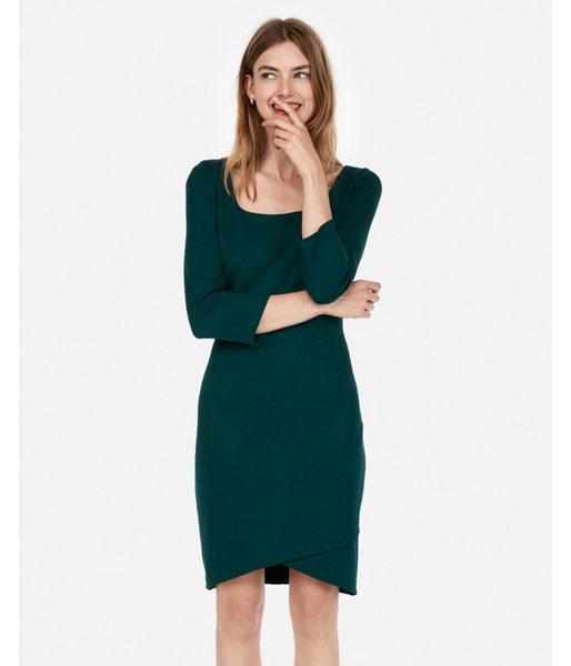 Express Womens Jacquard Square Neck  Dress
