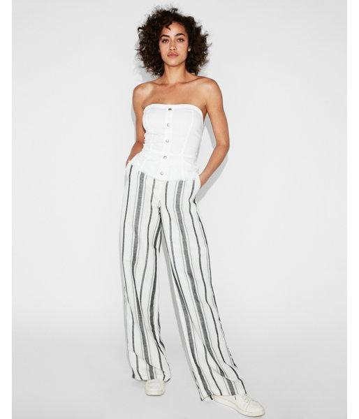 Express Womens Button Bodice Tube Top