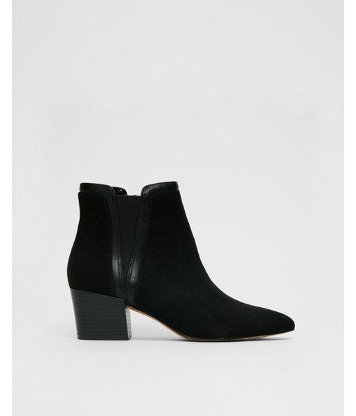 Express Womens Western Low Heeled Booties