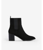 Express Womens Faux Suede Heeled Booties