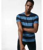 Express Garment Dyed Striped Crew Neck Tee