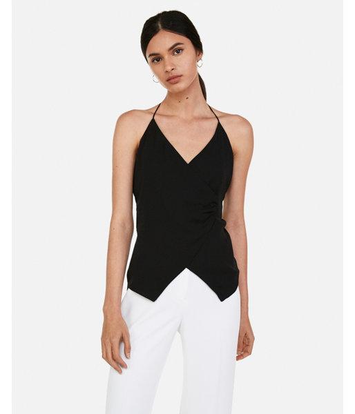 Express Womens Wrap V-neck Tie Back Halter Cami