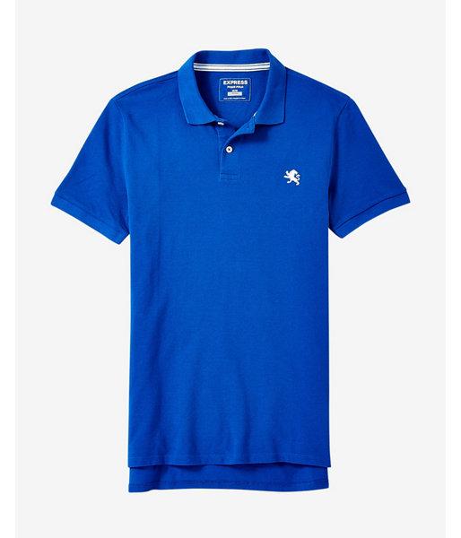 Express Mens Fitted Small Lion Pique Polo