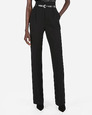 Express Womens High Waisted Belted Wide Leg Palazzo Pant