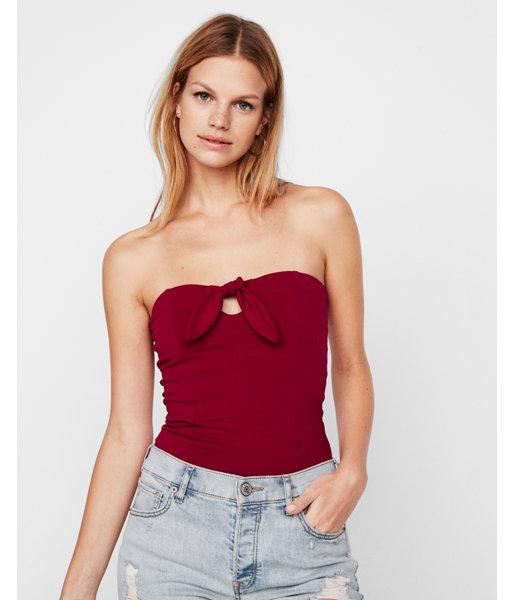 Express Womens Express One Eleven Strapless Cut-out Top