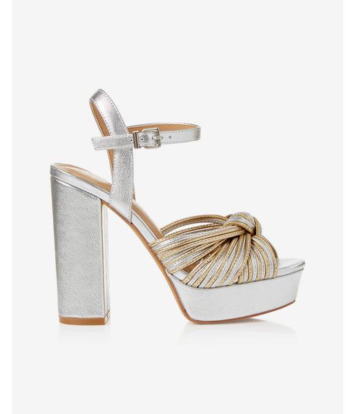 Express Womens Metallic Platform Heel