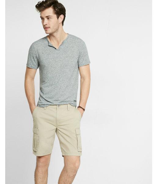 Express Classic Fit 10 Inch Brushed Twill Cargo