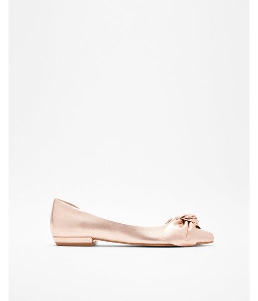 Express Womens Steve Madden Metallic Leather Edina Flats