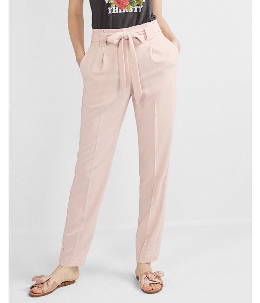 Express High Waisted Sash Waist Straight
