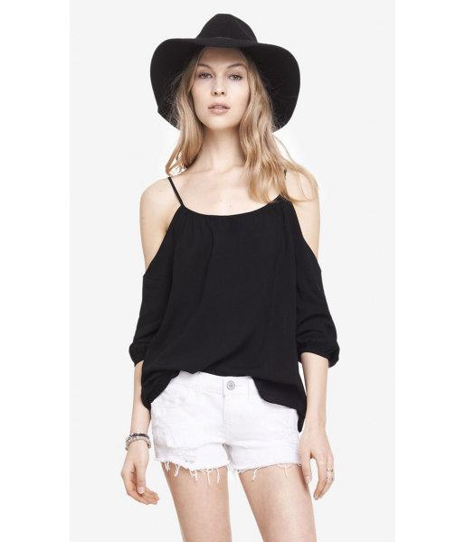 Express Express Womens Cold Shoulder Blouse