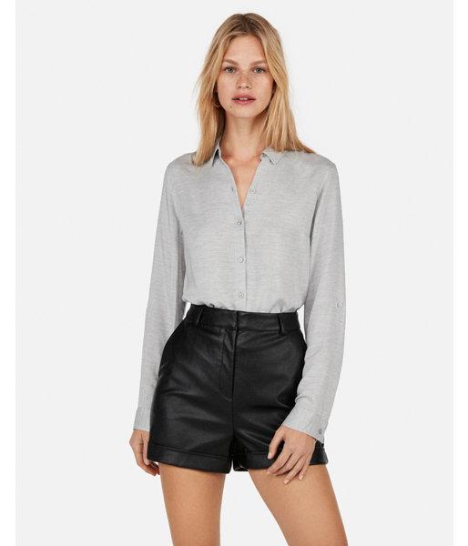 Express Womens Soft Twill No Pocket City Shirt By Express