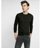 Express Mens Long Sleeve Overdyed Crew Neck Tee