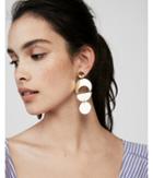 Express Womens Mixed Geometric Drop Earrings