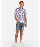 Express Mens Signature Moisture-wicking Tropical Palm Printed Polo