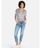 Express Womens Sundays Are For Football Cut-out Choker Tee