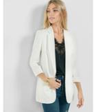 Express Petite Cuffed Sleeve Soft Crepe Boyfriend Jacket