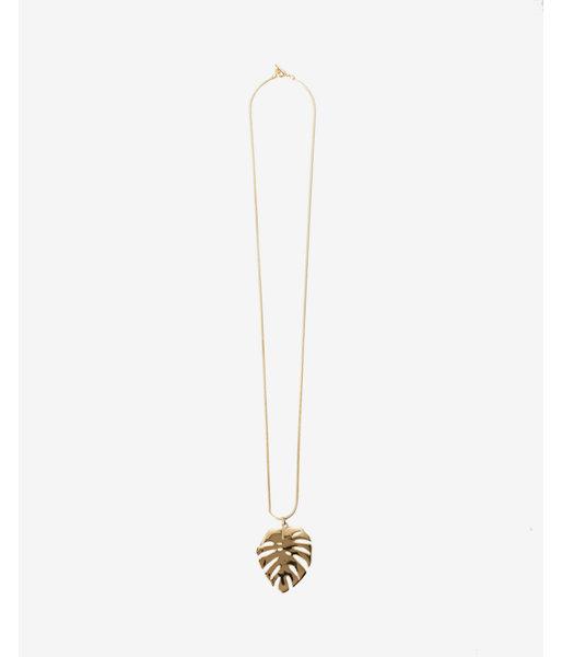 Express Palm Leaf Pendant Necklace