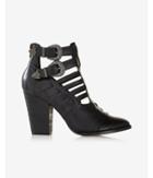 Express Western Buckle Cut-out Heeled Bootie