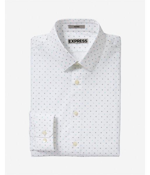 Express Fitted Open Dot Print Dress