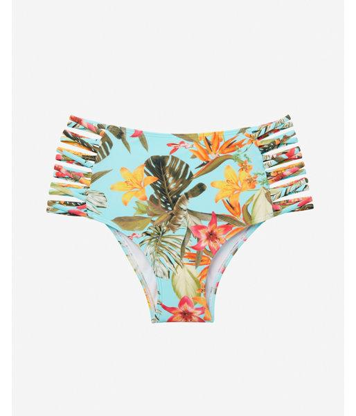 Express Womens High Waisted Strappy Bikini Bottoms