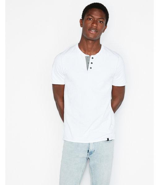 Express Mens Snap Front Signature Henley