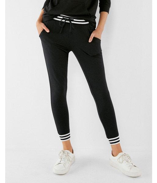 Express Womens Express One Eleven Low Rise Striped Trim Jogger Pant