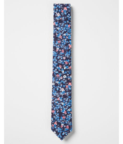 Express Mens Slim Floral Cotton Tie