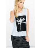 Express Women's Tanks Express One Eleven Palm Tree Graphic Tank