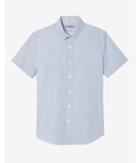 Express Fitted Short Sleeve Geometric Button-down Dress