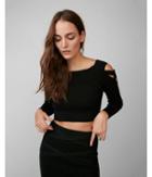Express Womens Off The Shoulder Cropped