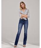 Soft Striped Round Hem City Shirt By Express