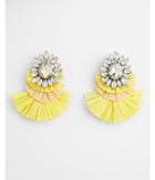 Express Womens Tiered Stone Statement Earrings