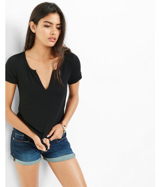 Express Womens Low Rise Performance Stretch Rolled Cutoff