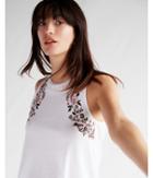 Express Womens Express One Eleven Floral Embroidered Tank