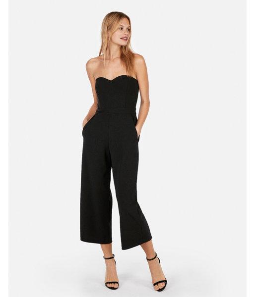 Express Womens Sweetheart Culotte Jumpsuit