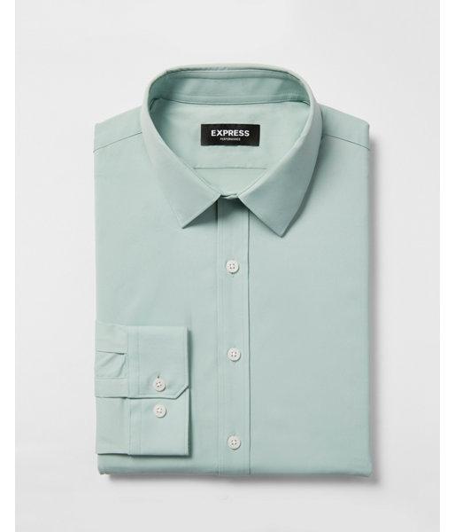 Express Mens Slim Solid Wrinkle-resistant Performance Dress